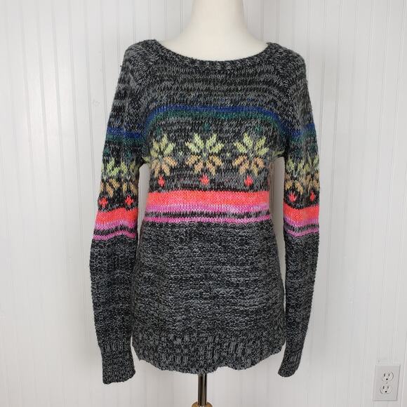 American Eagle Outfitters Sweaters - American Eagle Jegging Sweater Neon Snowflake Size Small